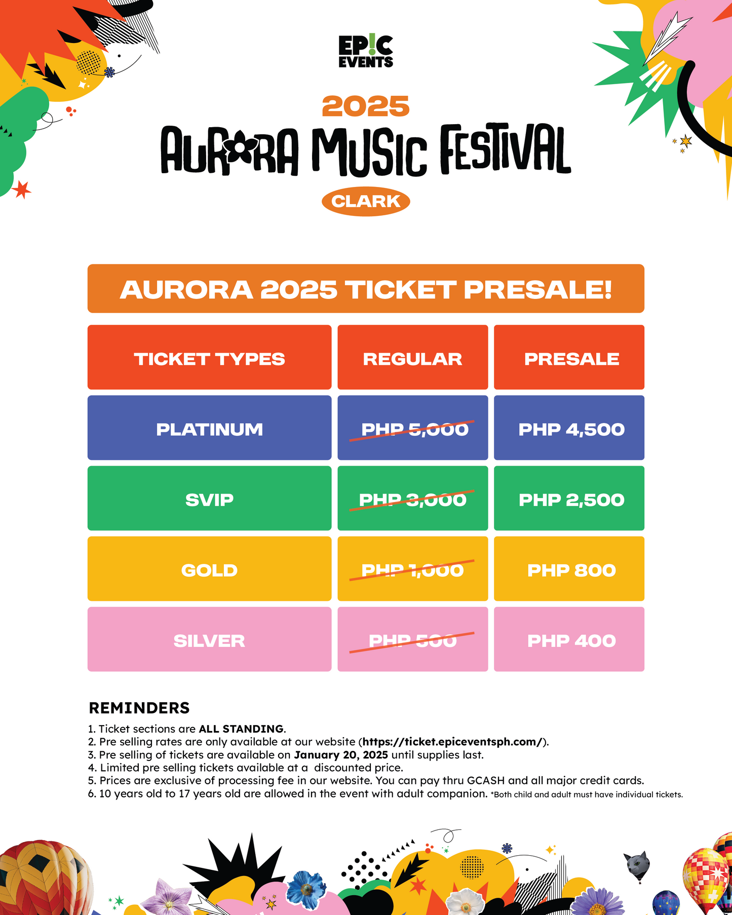 Pre-selling | Aurora Music Fest Clark 2025